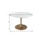 Homeroots 47" White And Gold Rounded Steel Pedestal Base Dining Table 394609 - alternate 7