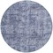 Homeroots 8' Blue And Ivory Round Abstract Washable Indoor Outdoor Area Rug 615442 - alternate 7