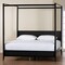 Baxton Studio Primrose Mid-Century Black Fluted Wood King Size Canopy Bed 249-13820-ZORO - alternate 8