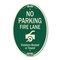 Signmission No Parking Fire Lane With Graphic Violators, 12 In X 18 In Architectural, Heavy Gauge Aluminum A-OV-G-1218-9962 - alternate 1