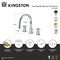 Kingston Brass Two-Handle Deck Mount Roman Tub Faucet, Brushed Brass KS8327DX - alternate 2