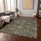 Homeroots 5' X 8' Charcoal And Beige Damask Washable Indoor Outdoor Area Rug 603378 - alternate 8