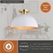 Vaxcel Semi Flush Mount Ceiling Light, Devon 12.75-in W LED Compatible Glossy White and Gold Satin Brass C0305 - alternate 8