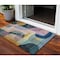 Homeroots 3' X 5' Green Purple And Pink Abstract Washable Indoor Outdoor Area Rug 604438 - alternate 1