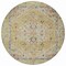 Homeroots 8' Wheat Terra Cotta And Black Round Oriental Washable Indoor Outdoor Area Rug 603799 - alternate 8