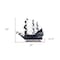 Homeroots 29" Black Black Pearl Pirate Boat Hand Painted Decorative Boat 401980 - alternate 7