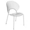 Leisuremod Opulent Modern Plastic Dining Side Chair with Chrome Metal Legs in Clear, 4PK OC20CL4 - alternate 8