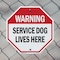 Signmission Warning Service Dog Lives Here, 10 inch X 10 inch, Aluminum Metal Signs, 5PK OC-A-5Pack-10-192 - alternate 6