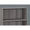 Homeroots Gray Wood Adjustable Three Tier Bookcase 355731 - alternate 5