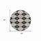 Homeroots 8' Black And Silver Round Floral Washable Indoor Outdoor Area Rug 610741 - alternate 8