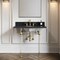 Kingston Brass 36" Black Granite Console Sink with Acrylic Legs, 8-Inch, 3-Hole, Black Granite/Brushed Brass KVPK36KA7 - alternate 4