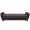 Homeroots 93" Brown Chenille Convertible Futon Sleeper Sofa And Toss Pillows With Storage 607075 - alternate 8