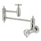Kingston Brass Wall Mount Pot Filler Faucet with Knurled Handle, Polished Nickel KS3106RKZ - alternate 1