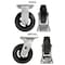 Hyw Products Heavy Duty Caster Set 6in Rubber on Cast Iron Wheels, 2 Rigid & 2 Swivel, 4PK 40-60R-A1-RC-2,40-60S-A1-RC-2 - alternate 3