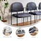 Flash Furniture Tiffany Comfort Navy Vinyl Stackable Steel Side Reception Chair with Arms BT-516-1-NVY-VINYL-GG - alternate 8