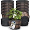 Lifemaster 10-Inch Whiskey Barrel Planters, Rustic Plastic Pots with Drainage and Saucers, 20PK LMPBP20BW - alternate 1