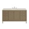 James Martin Vanities Chicago 60" Single Vanity, Walnut Whisper, w/ 3 CM Siberian Silestone Top 503-V60S-WLW-3SFR - alternate 1