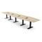 Skutchi Designs 18 Person Conference Table With Power Unit | 18' Boat Table | Harmony Series HAR-BOT-48X216-T.BK-K525-EBLK - alternate 1