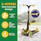 Lifemaster Kids 3-Wheel Scooter w/ Foldable Seat, LED Wheels, Adjustable Handlebar, Indoor/Outdoor Yellow LIFMS62 - alternate 6