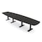 Skutchi Designs Arc Boat Conference Table With Power, 48 in W, 168 in L HAR-ABOT-48X168-T.BK-U999ST19-EBLK - alternate 1