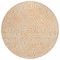 Homeroots 8' Peach And Ivory Round Abstract Washable Indoor Outdoor Area Rug 598994 - alternate 4