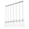 Z-Lite Fontaine 7 Light Linear Chandelier, Brushed Nickel, 56.75 In W 7002P5-7L-BN - alternate 1