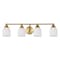 Jonathan Y Lydia 33.25" 4-Light Farmhouse Cottage Metal LED Vanity Light with Frosted Glass Shades, Brass Gold JYL7552B - alternate 8