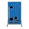 5S Supplies 5S Housekeeping Shadow Board Broom Station Version 2 - Blue Board / Black Shadows  With Broom HSB-V2-BLUE-KIT - alternate 1
