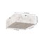 Jonathan Y Giulia 13" 2-Light Modern Contemporary Alabaster/Iron Square LED Flush Mount, White Marbling/Black JYL1201B - alternate 10