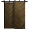Sartodoors Sliding Closet Barn Bypass Doors 36 x 80 inches, Ego 5005 Marble Oak, Modern 6.6ft Rails Hardware EGO5005BBB-DMR-36 - alternate 1