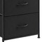 Homeroots 12" Black Fabric Metal And Wood Two Drawer Dresser 635734 - alternate 4