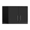 Homeroots 28" Black Wall mounted Accent Cabinet With Six Shelves And Three Drawers 546372 - alternate 1