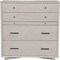 Homeroots 38" Gray Solid Wood Four Drawer Chest 524145 - alternate 9