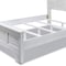 Homeroots White Plantation Shutter Distressed Solid Wood Queen Bed Frame 571393 - alternate 8