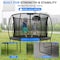 Serenelife 12FT Outdoor Trampoline for Kids, Black SLTRMPK12CK - alternate 5