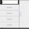 Homeroots 36" Gray and White Four Drawer Dresser 477775 - alternate 4