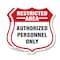 Signmission Restricted Area Shield Sign Authorized P, 6 inch X 6 inch, Plastic Sign, 2PK SHI-P-2PACK-6-456 - alternate 1