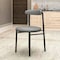 Leisuremod Lume Modern Dining Side Chair in Polyester with Black Steel Frame in Charcoal, 4PK LC20CH4 - alternate 7