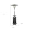 Homeroots 48000 BTU Silver Steel Propane Cylindrical Pole Standing Patio Heater 480568 - alternate 5