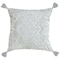 Homeroots 18" Gray And Silver Geometric Viscose Throw Pillow Cover with Tassels 714217 - alternate 3