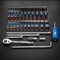 Neiko 1/4 Inch-Drive Ratchet and Small Socket Set, 58-Piece, Chrome Vanadium Steel, Multi-color 02514A - alternate 4