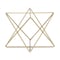 Homeroots 7" Gold Metal Open Geometric Tabletop Sculpture 635380 - alternate 5