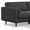 Homeroots 89" Gray Fabric Sofa With Ottoman With Brown Legs 641058 - alternate 8
