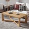 Homeroots 50" Natural Solid Wood Cross Legs Coffee Table 564933 - alternate 9