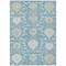 Homeroots 3' X 5' Teal Blue Gray And Ivory Damask Washable Indoor Outdoor Area Rug 599454 - alternate 7