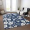 Homeroots 8' X 10' Navy Blue And Ivory Floral Washable Indoor Outdoor Area Rug 599901 - alternate 7