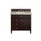 James Martin Vanities Brittany 36" Single Vanity, Burnished Mahogany, w/ 3 CM Tajnar Eclos Top 650-V36-BNM-3TJR - alternate 1