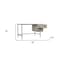 Homeroots 55" Ivory and Black Solid Wood Writing Desk with Two Drawers 520653 - alternate 6