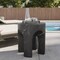 Leisuremod Crus Modern 18 in Round Fiberstone Side Table, 260 lb Capacity, Weather-Resistant, Fully Assembled CST17MBL - alternate 10