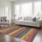 Homeroots 3' X 5' Granite Gray Copper And Yellow Striped Washable Indoor Outdoor Area Rug 598890 - alternate 7